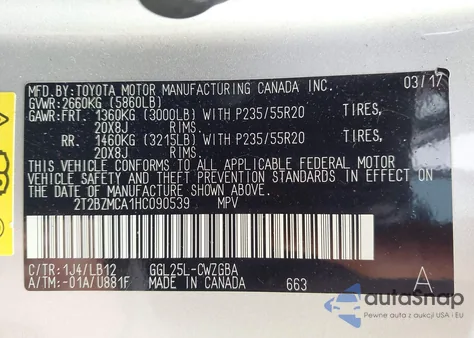 2017 Lexus Rx 350 z USA, uszkodzony, nr VIN 2T2BZMCA1HC090539